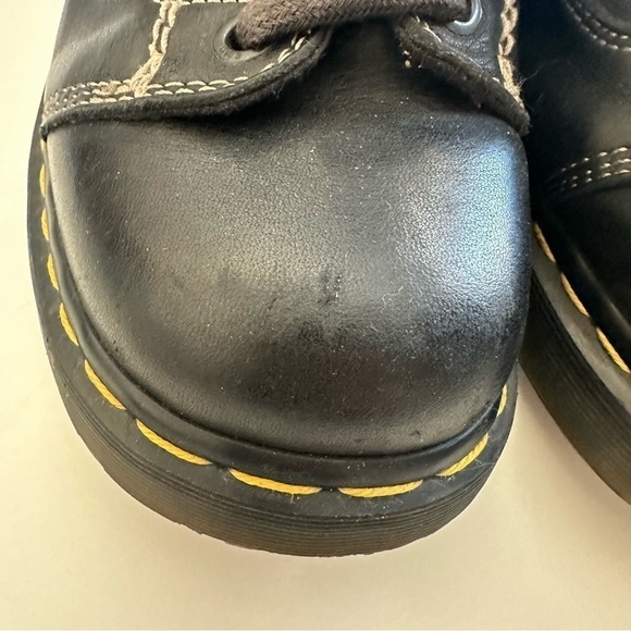 Vintage Dr Marten's Made in England Black Leather Boots AW004 PC03D Men's 8 - Picture 6 of 13